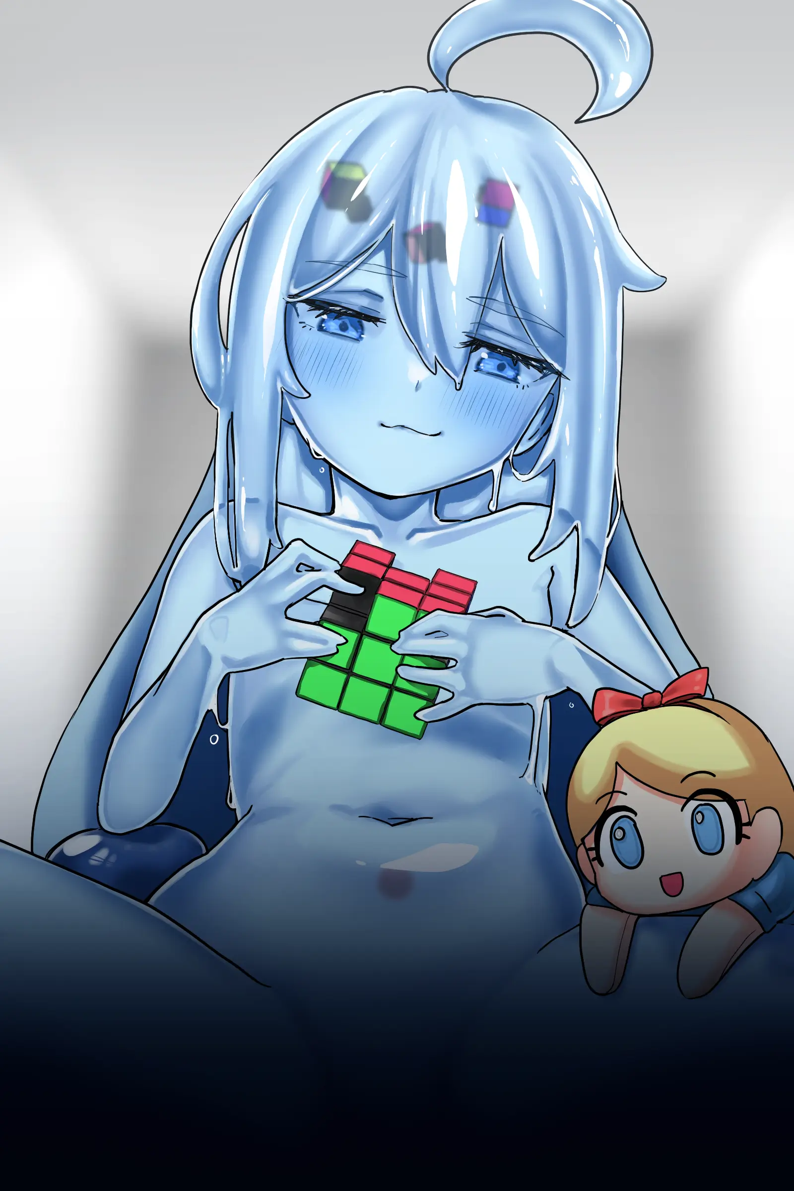 Slime Girl with Rubik’s Cube